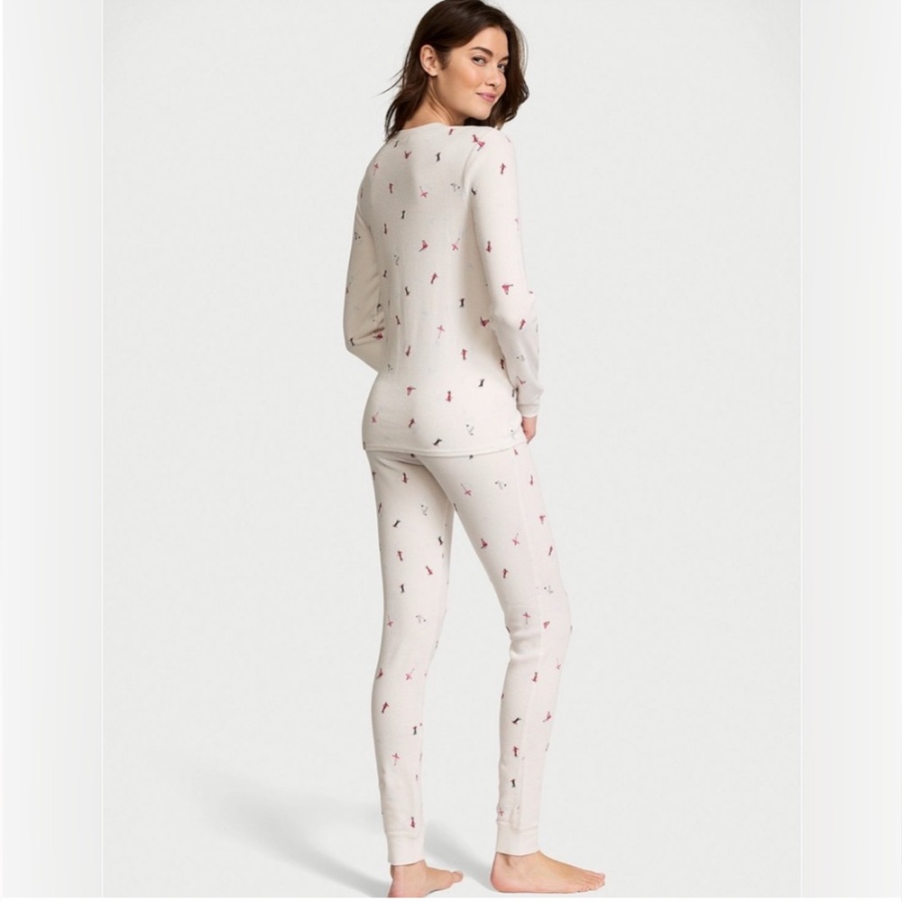 NWT Victoria's Secret Cream Thermal Pajama Set